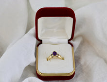 Load image into Gallery viewer, 9ct Gold Amethyst and Diamond Ring
