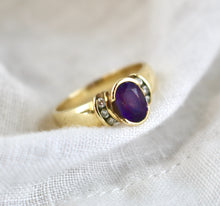 Load image into Gallery viewer, 9ct Gold Amethyst and Diamond Ring