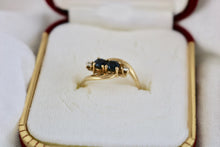 Load image into Gallery viewer, 9ct Gold Diamond and Sapphire ring
