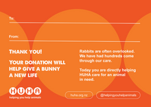 Load image into Gallery viewer, Christmas Gift of Life Card- Give a Bunny a New Life