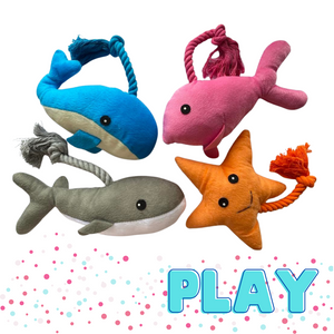 Plush Aquatic Animal Dog Toy