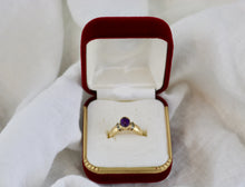 Load image into Gallery viewer, 9ct Gold Amethyst and Diamond Ring
