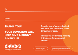 Gift of Life Card- Give a Bunny a New Life